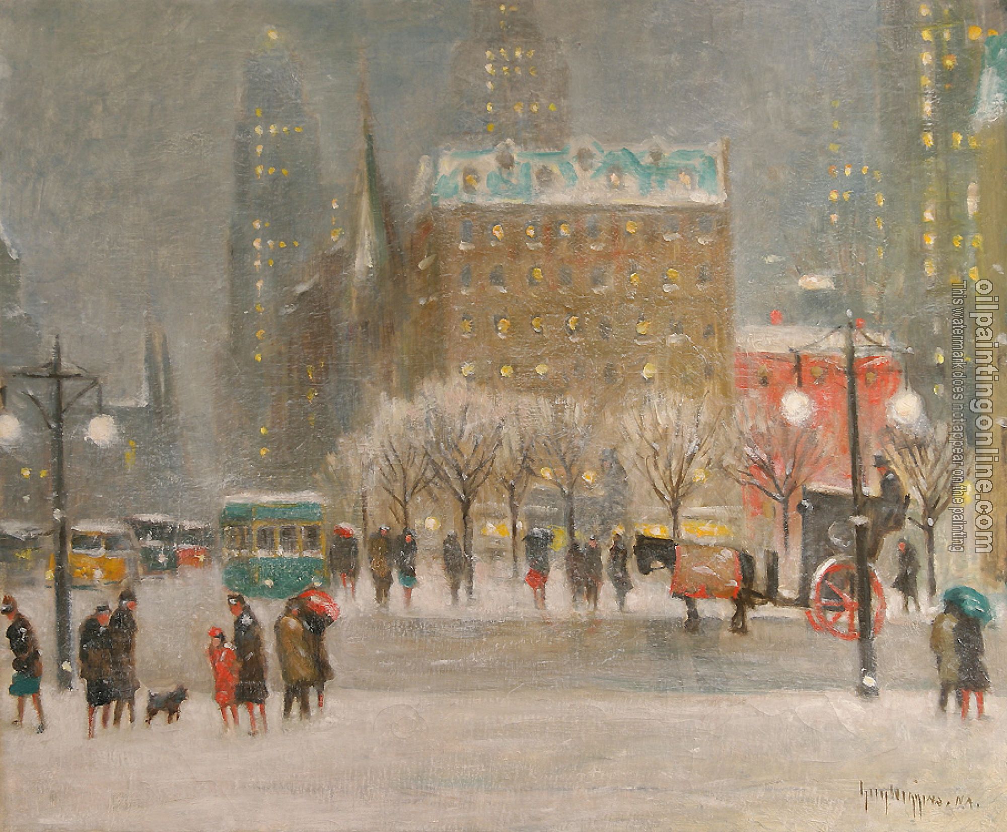 Wiggins, Guy Carleton - a winter night in new york